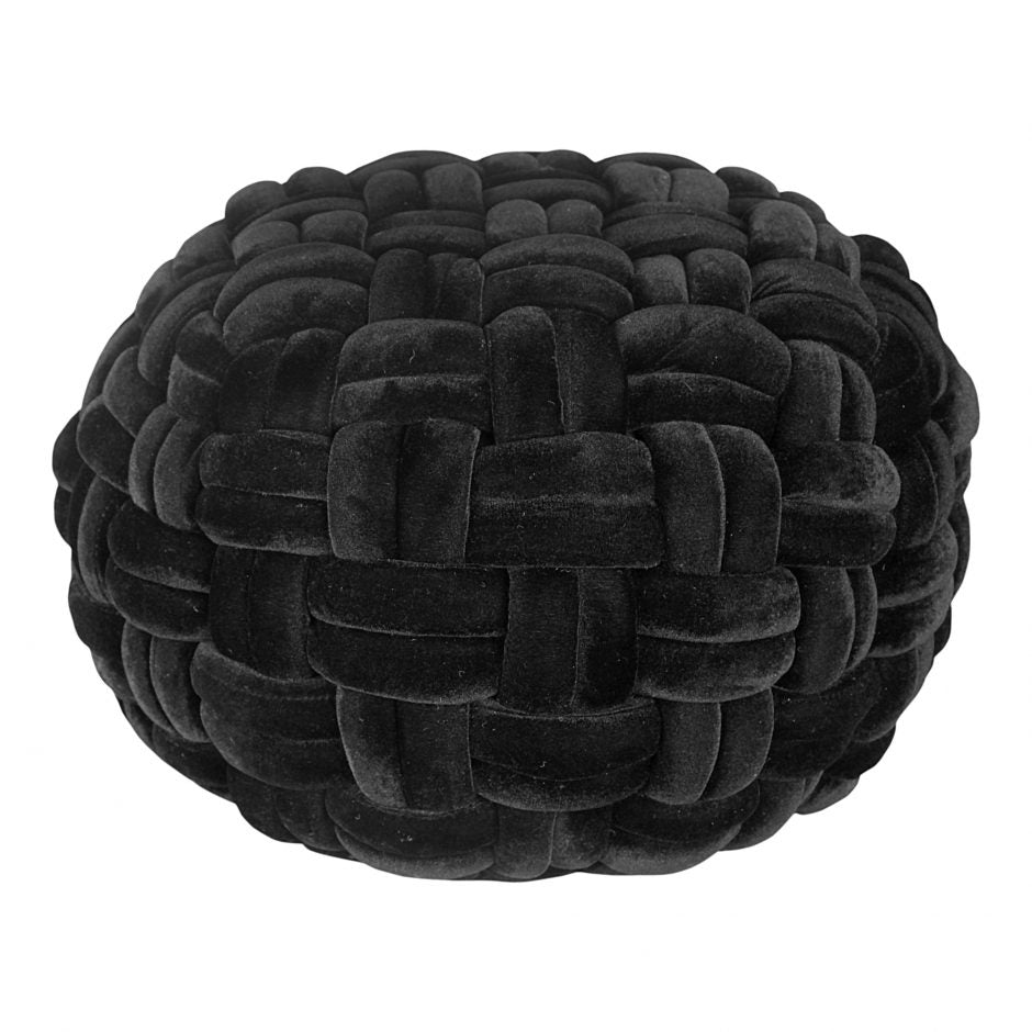 Moes, Pj Velvet Pouf Black