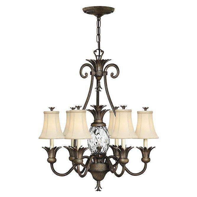 Hinkley Lighting, Plantation Chandelier Pearl Bronze