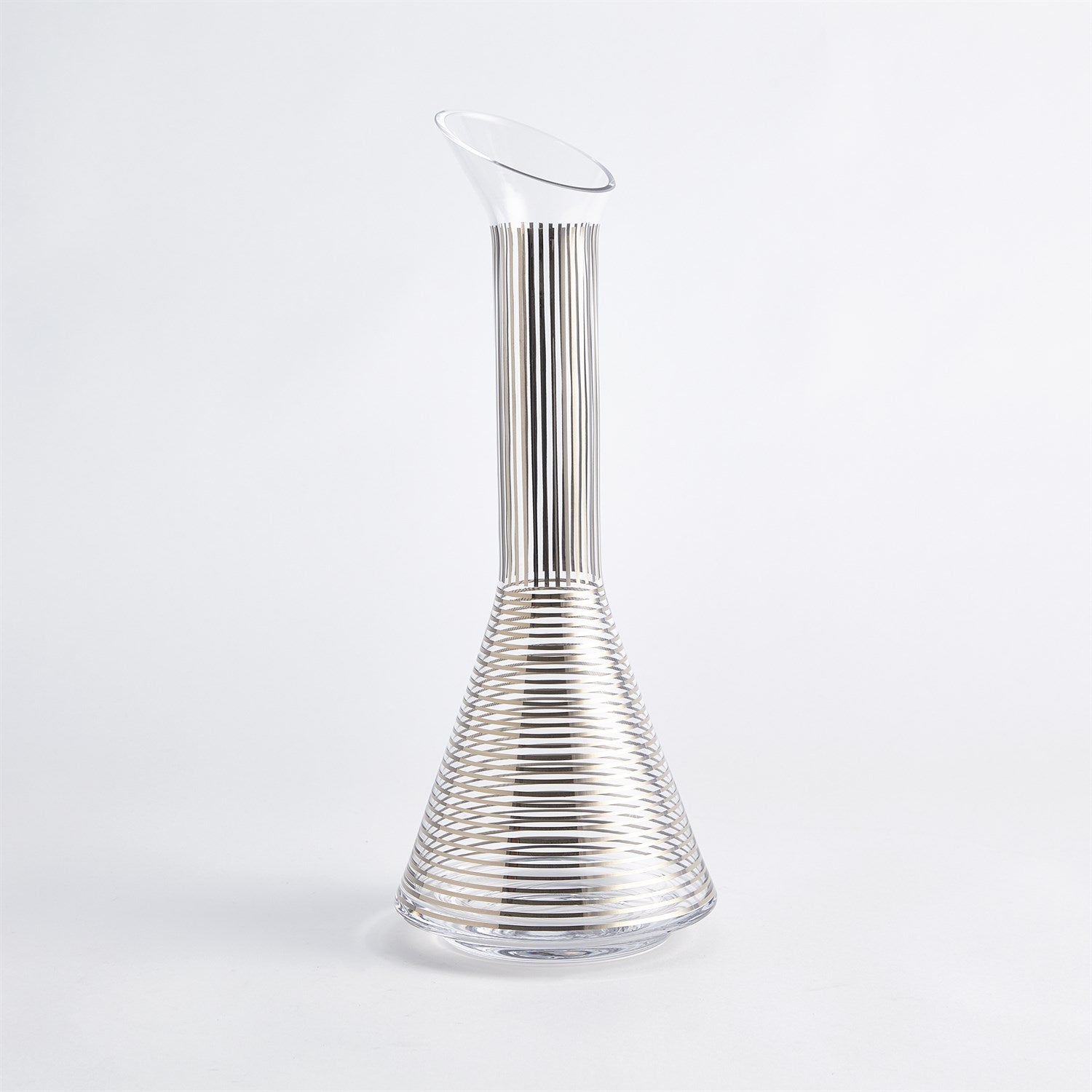 Global Views, Platinum Stripe Wine Decanter