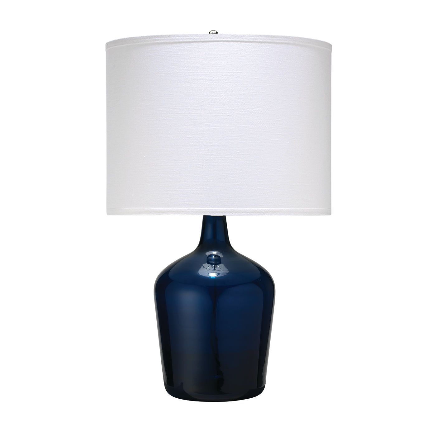 Jamie Young, Plum Jar Table Lamp, Medium in Navy Blue Glass