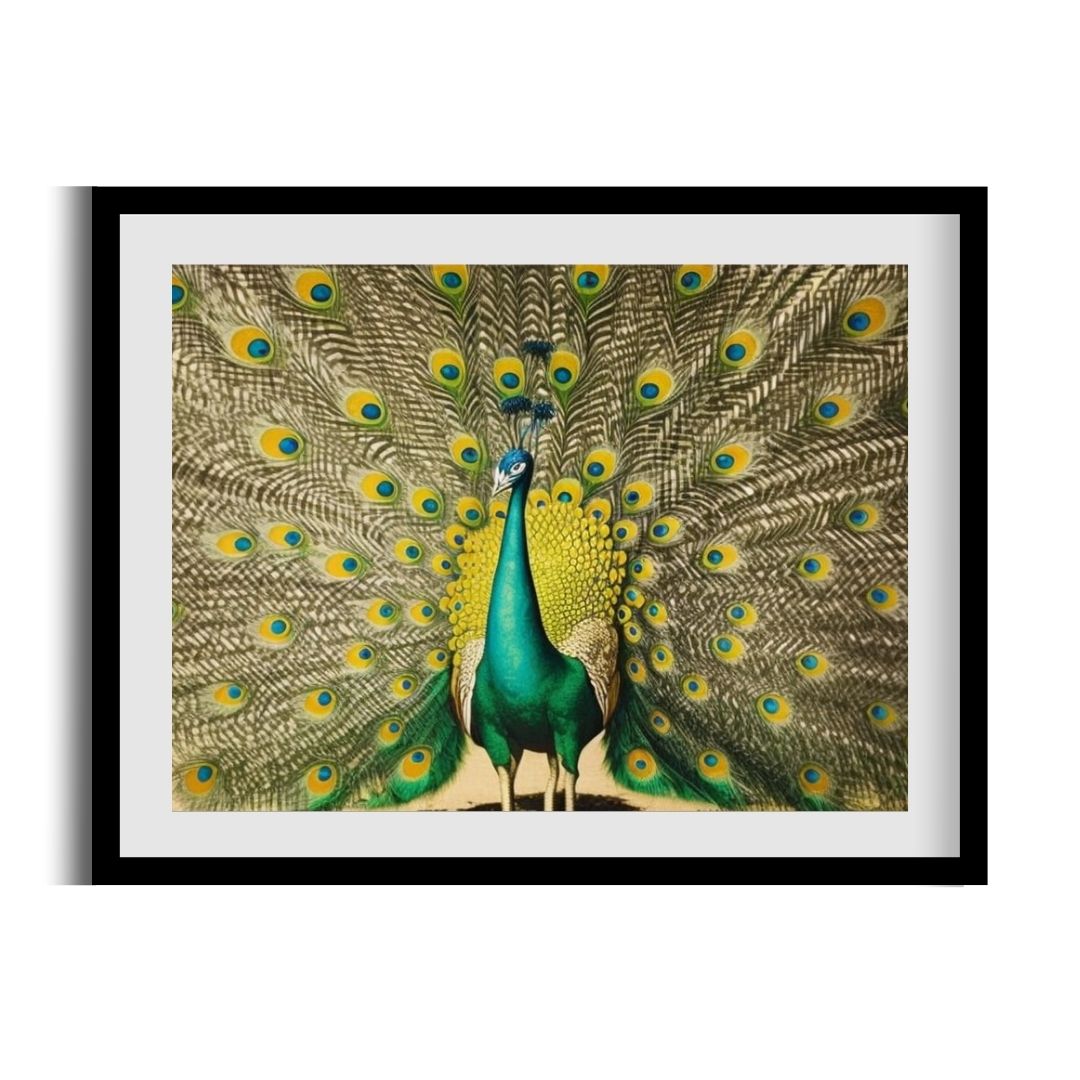 FASart, Plumage Perfection: A Portrait of Peacock Splendor