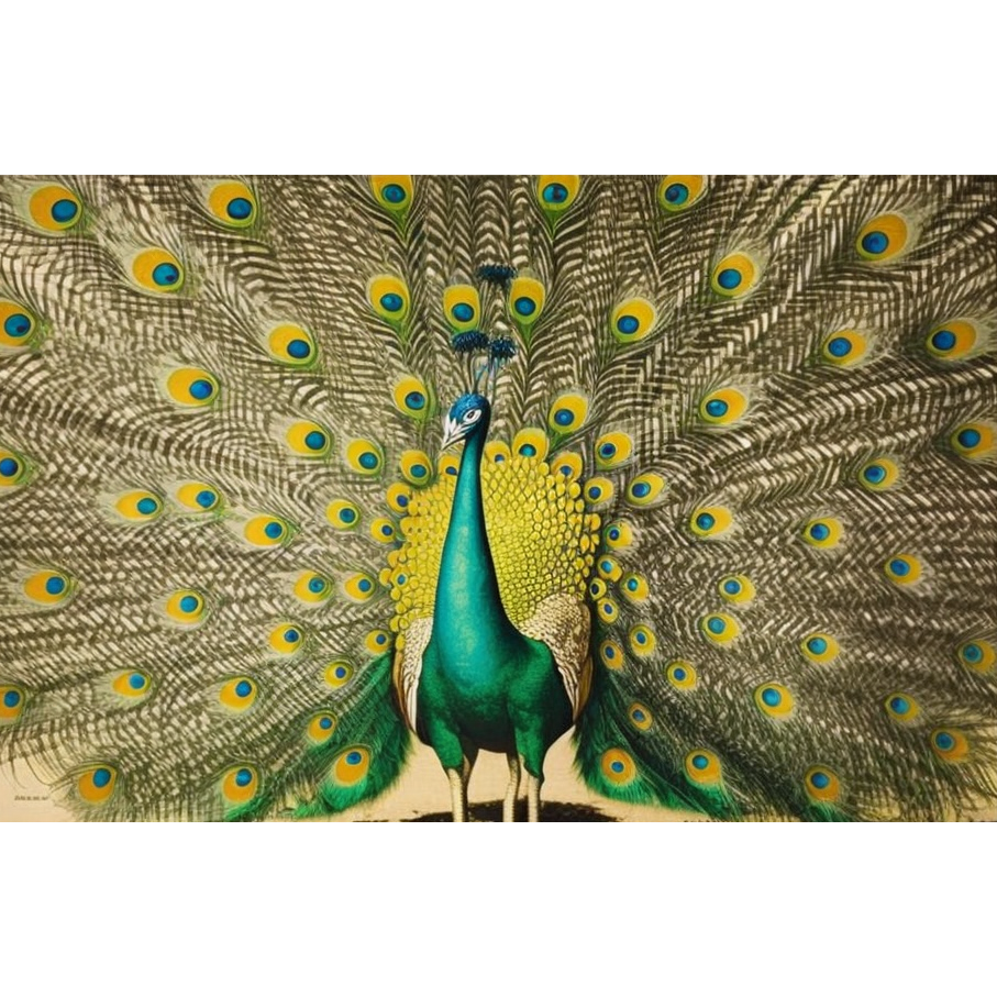 FASart, Plumage Perfection: A Portrait of Peacock Splendor