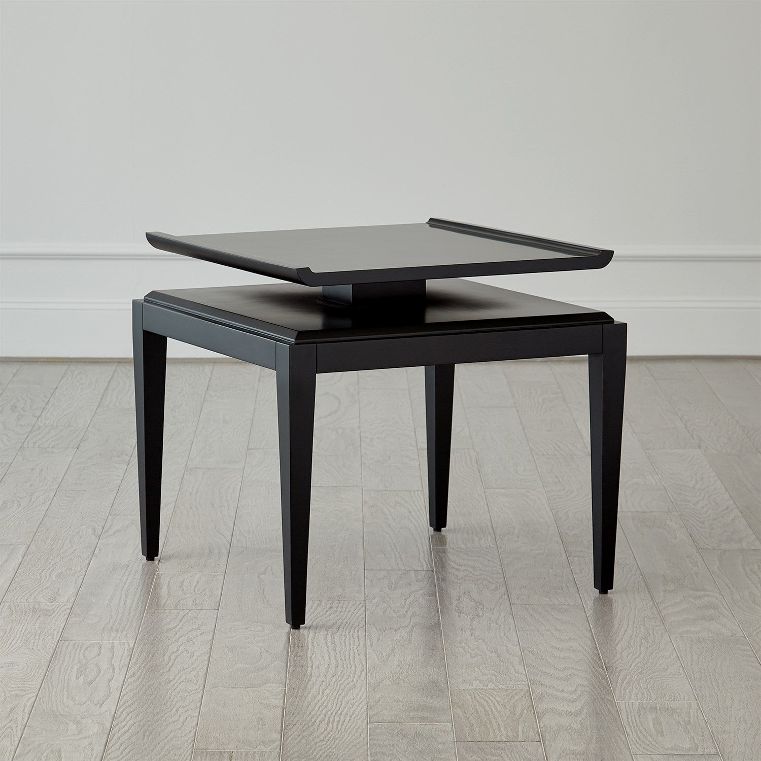 Global Views, Poise Side Table - Black Satin