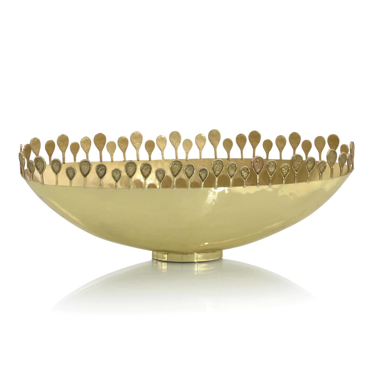 John Richard, Polished Brass Oval Crown Bowl