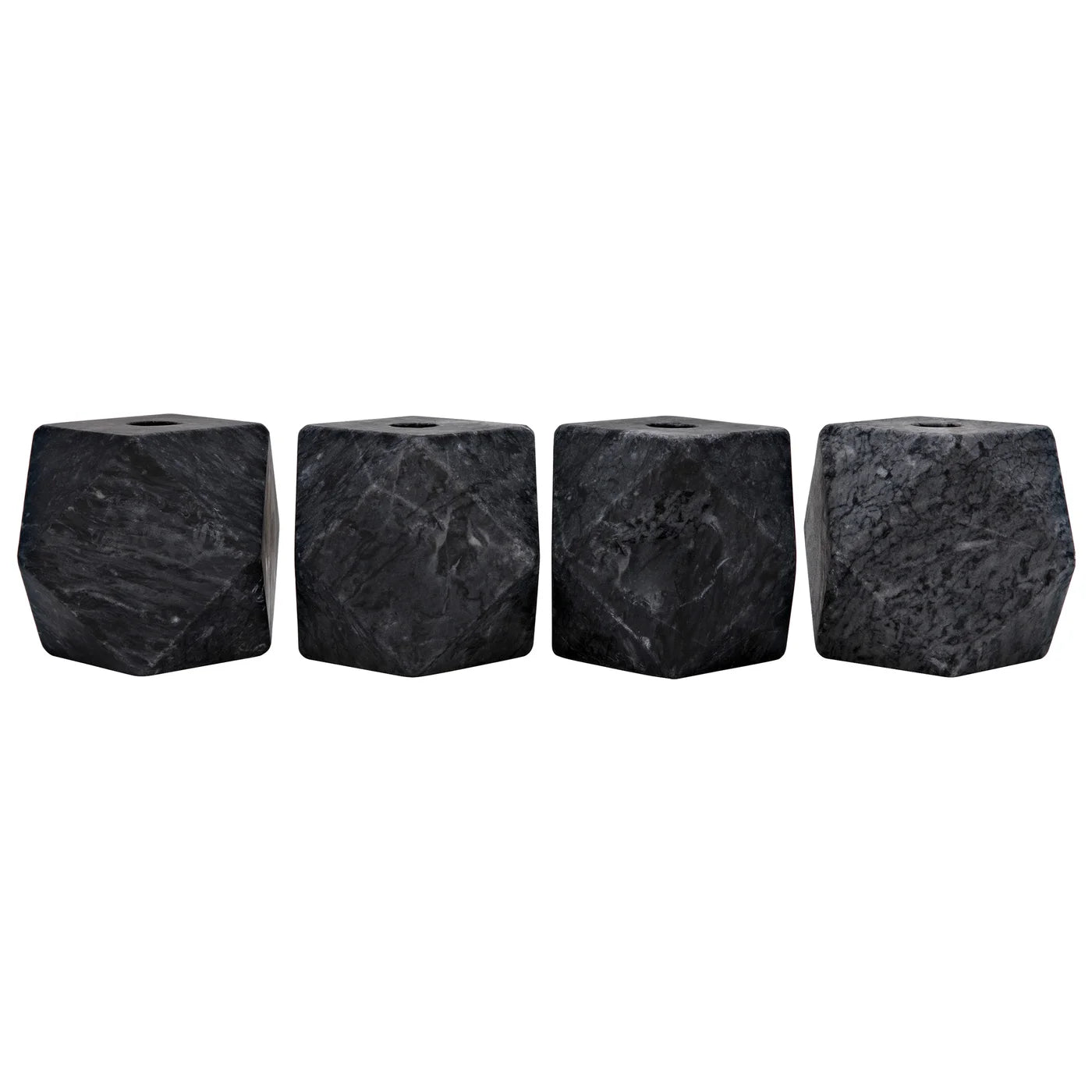 Noir, Polyhedron Decorative Candle Holder, Set of 4