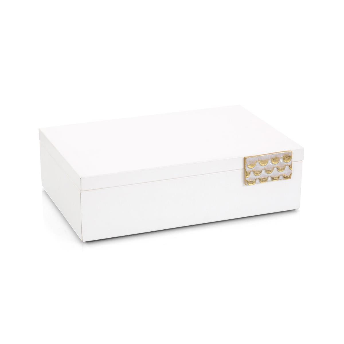 John Richard, Porcelain White Leather Box