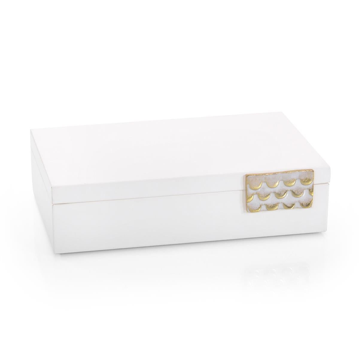 John Richard, Porcelain White Leather Box