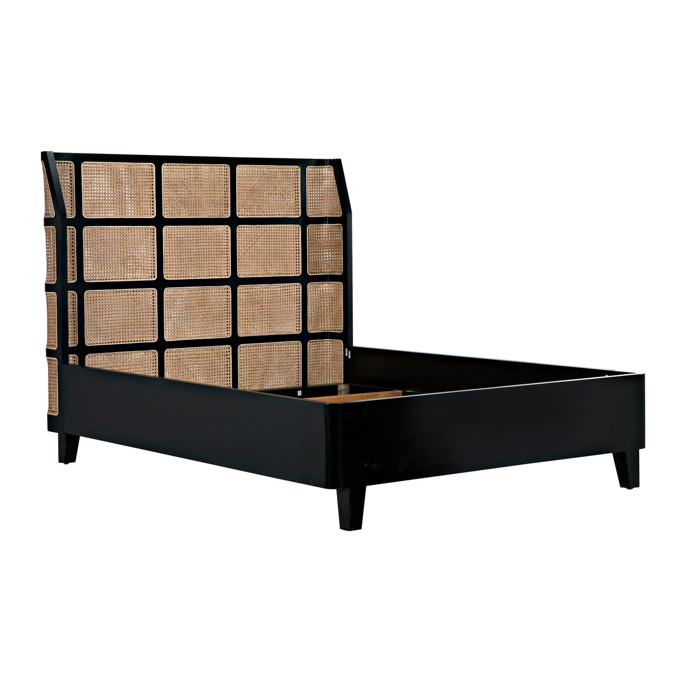 Noir, Porto Bed A with Headboard And Frame - Queen