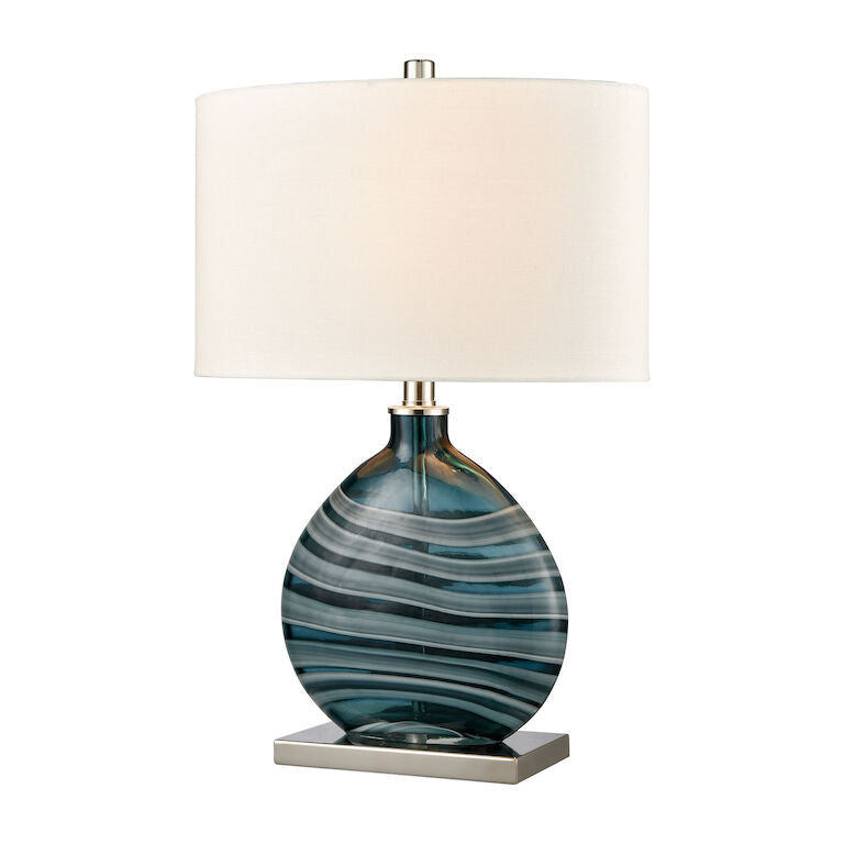 Elk Home, Portview 22'' High 1-Light Table Lamp - Teal