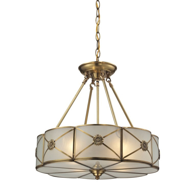 Elk Home, Preston 18'' Wide 4 - Light Chandelier - Brushed Brass