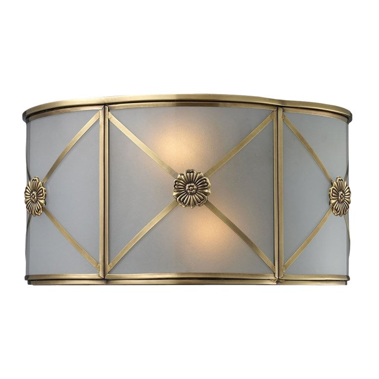 Elk Home, Preston 6.5'' High 2 - Light Sconce - Brushed Brass