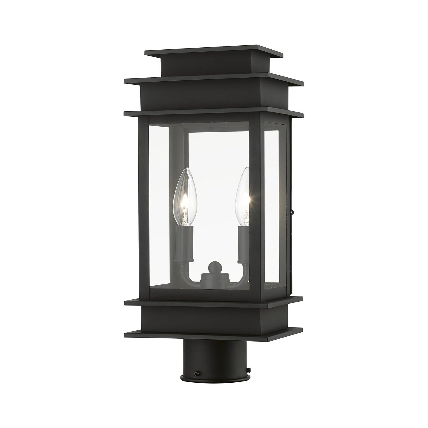 Livex Lighting, Princeton 16 Inch Tall 2 Light Outdoor Post Lamp