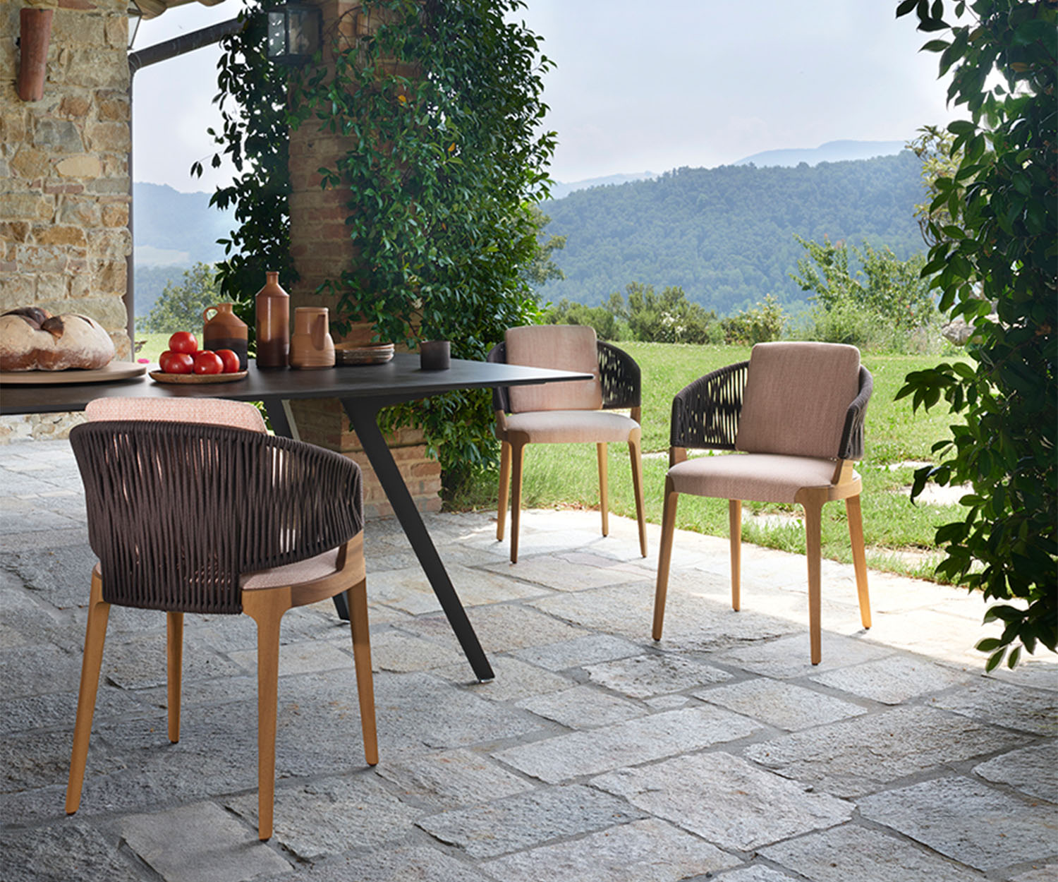 Potocco, Velis Hand Weaved Outdoor Chair