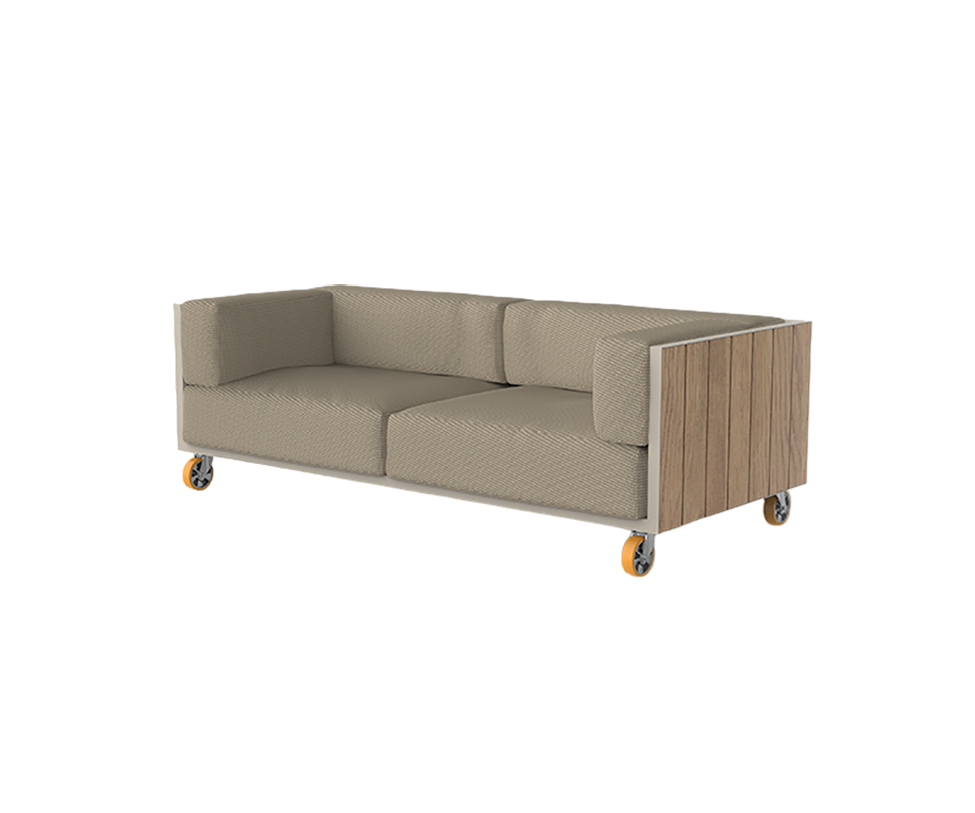 Vondom, Vineyard 2 Seater Sofa With Wheel