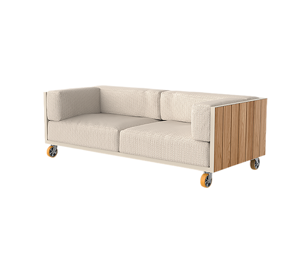 Vondom, Vineyard 2 Seater Sofa With Wheel