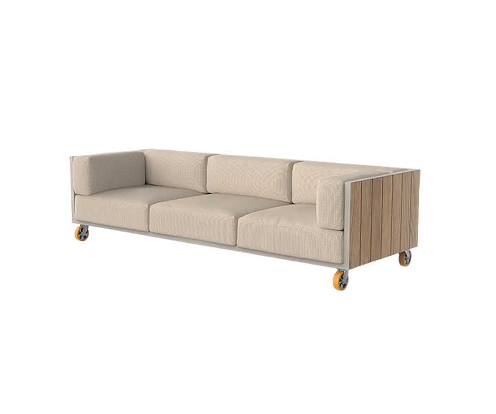 Vondom, Vineyard 3 Seater Sofa With Wheels