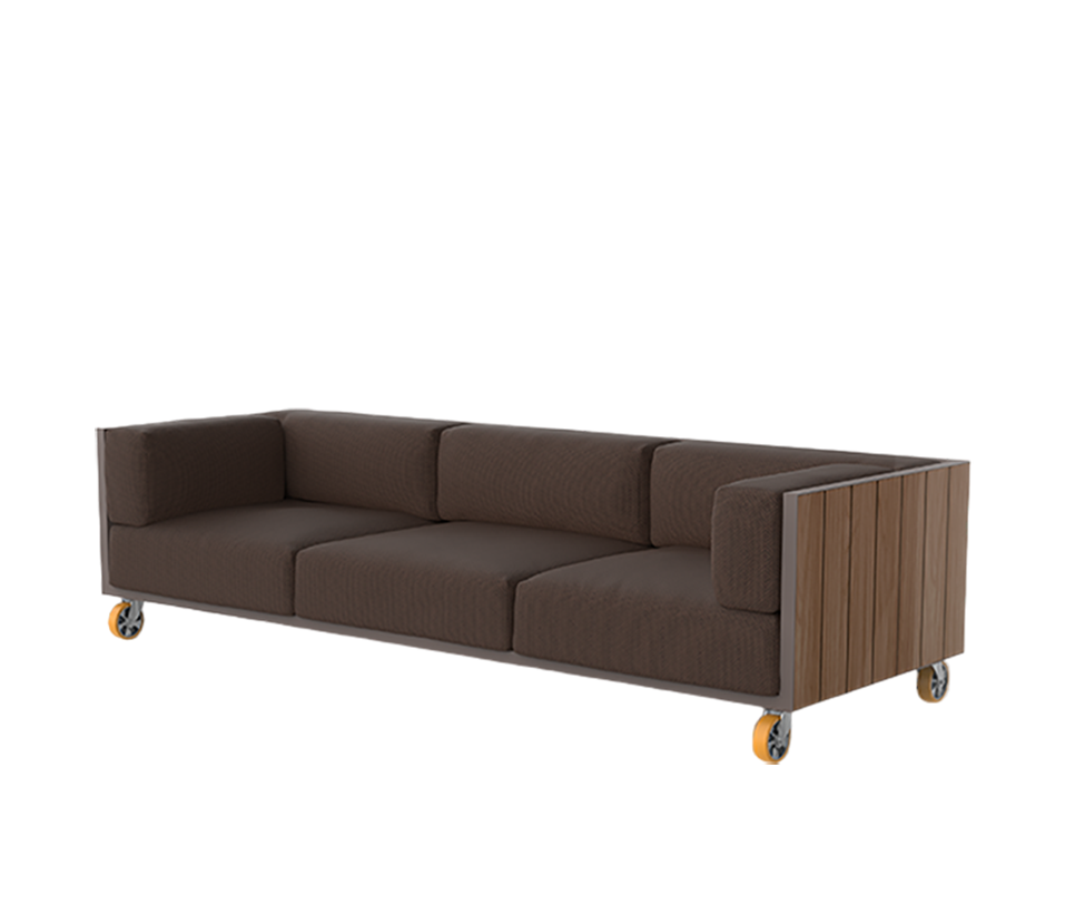 Vondom, Vineyard 3 Seater Sofa With Wheels