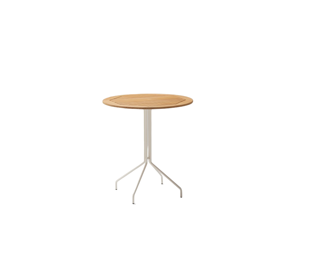 Point 1920, Weave Round Teak High Table