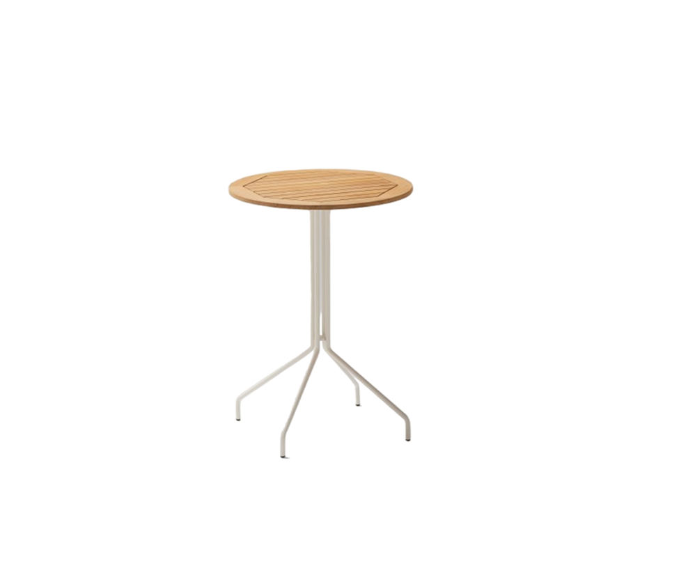 Point 1920, Weave Round Teak High Table