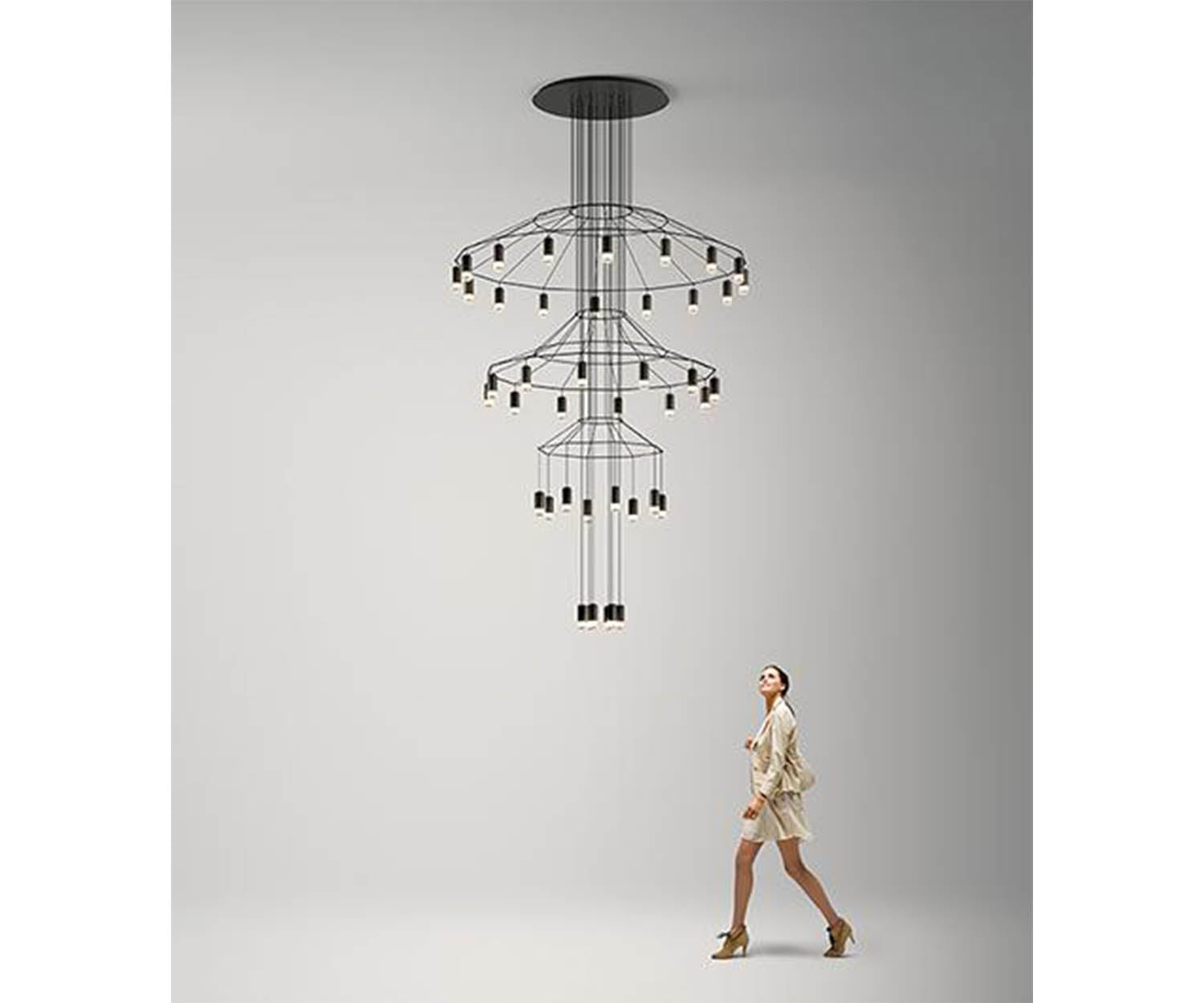 Vibia, Wireflow Chandelier 0378