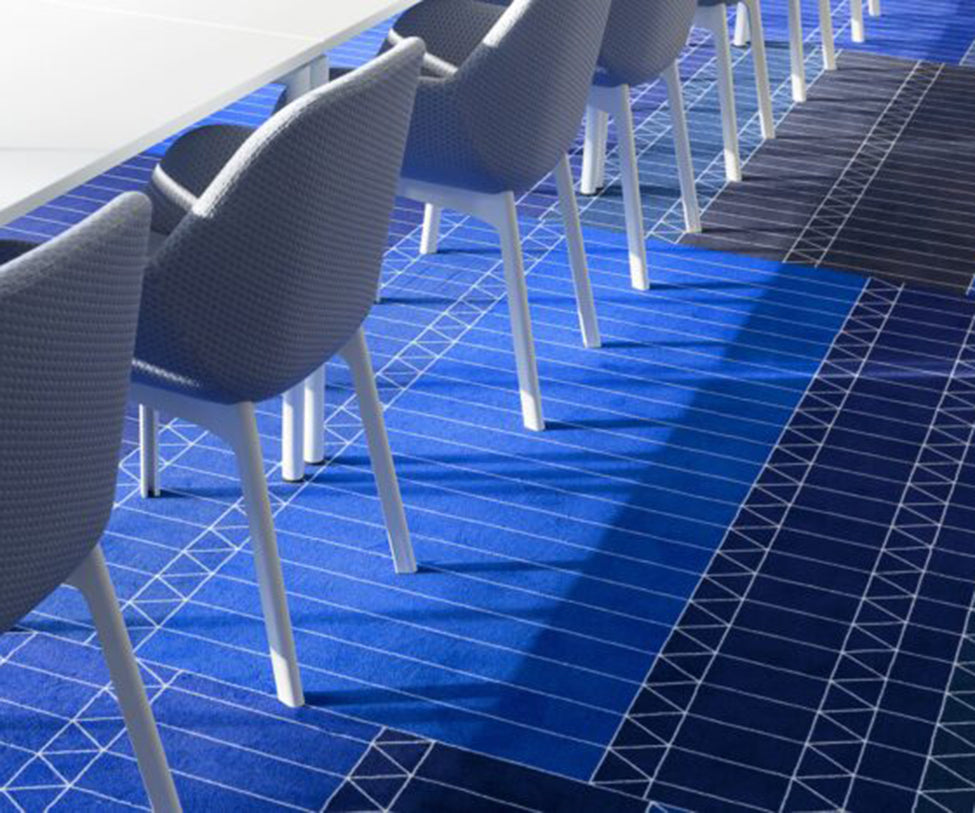 Moooi, Zigzag Blue Broadloom